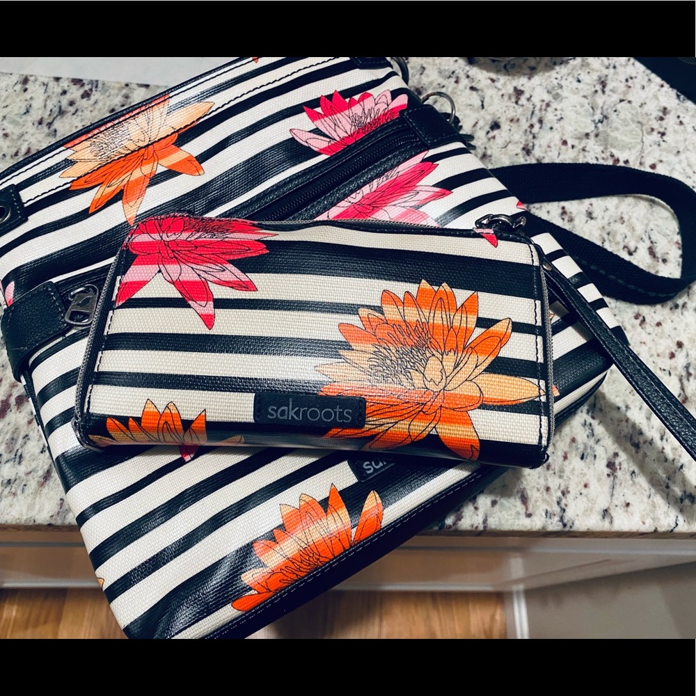 Sakroots Crossbody bag and matching wallet